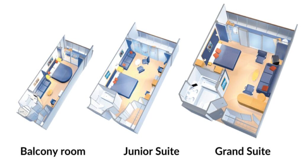 Balcony Vs. Junior Suite Vs. Grand Suite